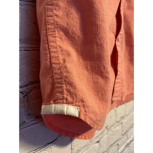 Paper Demin & Cloth Stretch Slim Fit Shirt Size M Light Coral - Picture 4 of 6